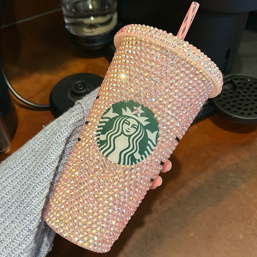 Starbucks Studded Pink Bling Tumbler